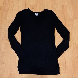 Old Navy Women’s Size XS Tall Black V-neck Sweater Long Sleeve Shirt Top